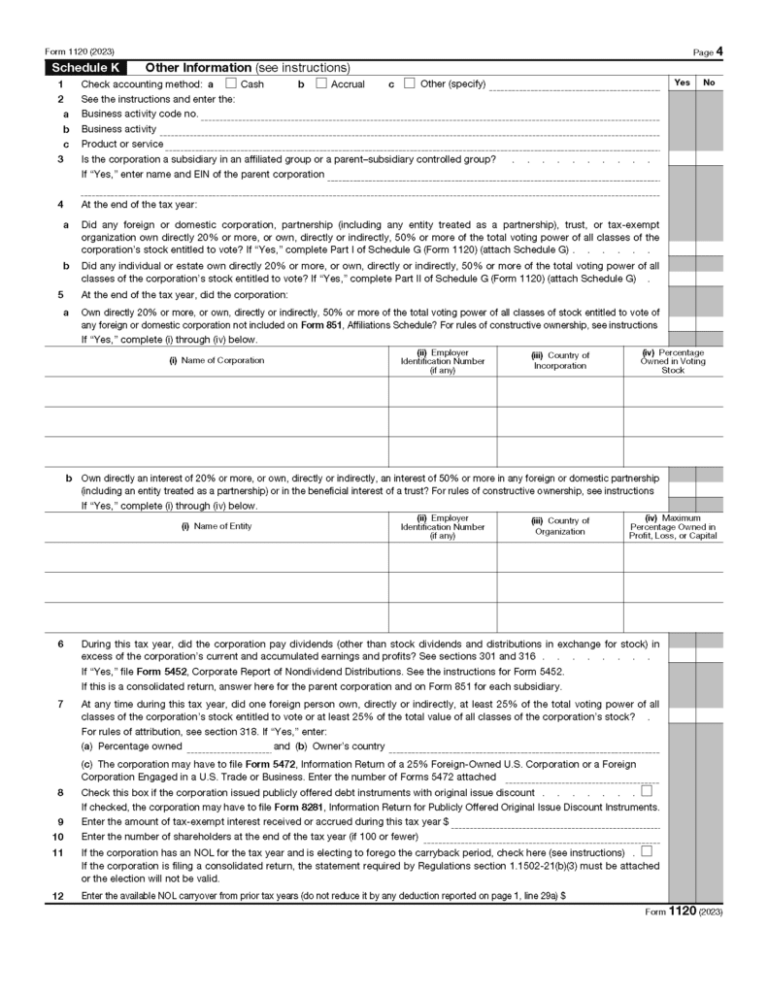 An Illustrative Guide to Filling Out Form 1120 - 3Sixty Advisors